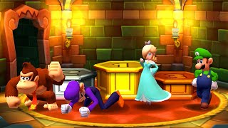 Mario Party Star Rush - Lucky Minigames - Donkey Kong vs Waluigi vs Rosalina vs Luigi (Master Level)