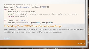 How to Send a POST Request of a Slider