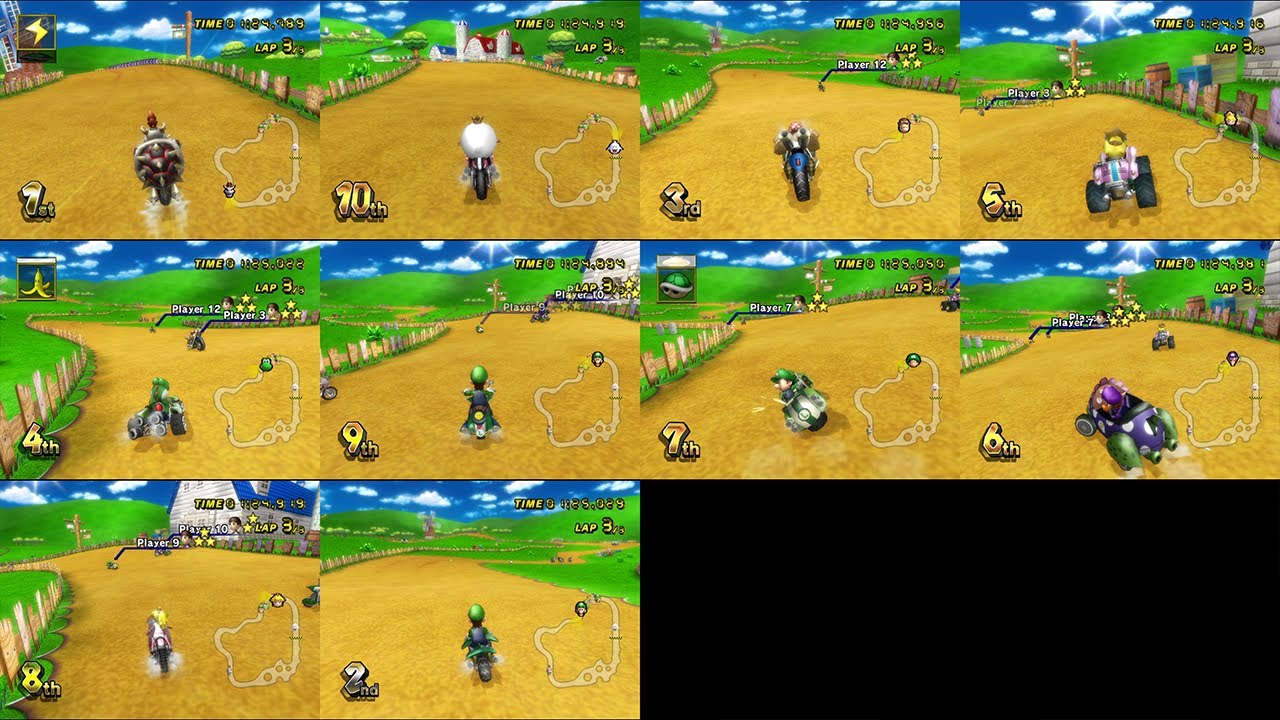 Mario Kart Wii - 10-Player - 2023 [4K 60FPS]