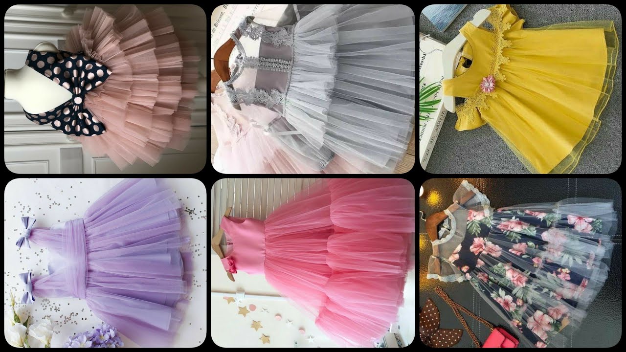 Beautiful Simple Stylish Net Frocks For Baby Girls/Latest Baby Net Frock Designs/New Baby Net Frocks