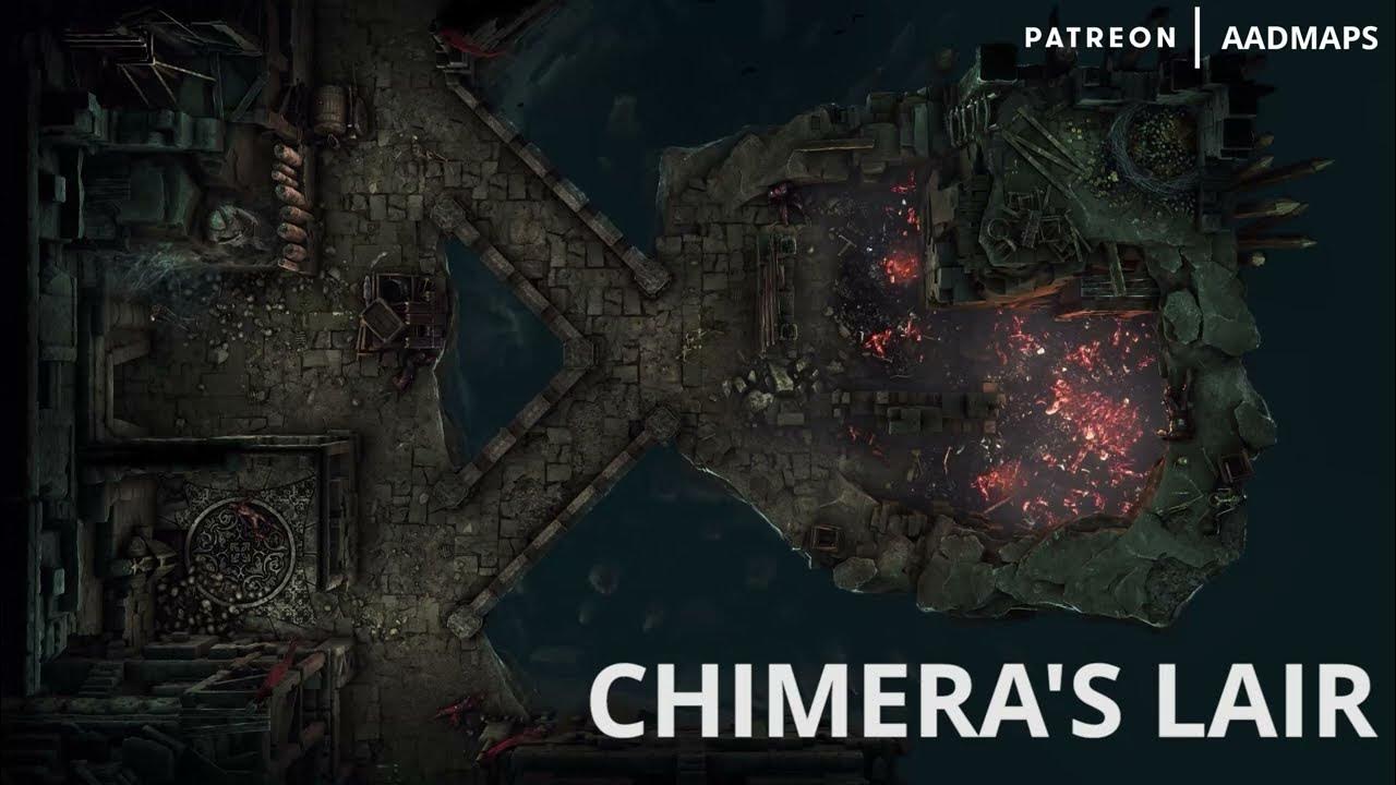 Advanced Animated Dungeon Maps CHIMERA'S LAIR battle maps preview