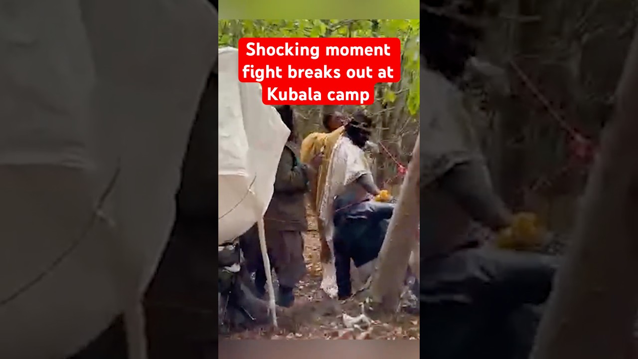 Shocking moment fight breaks out at 'Kubala tribe' camp as cops called in