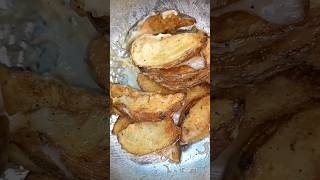 cheesy and crispy fried potato wedges ? ?tasty food viral potatorecipe potato