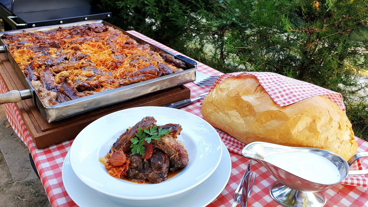 Tepsis rakott. Oldalas tarja káposzta Pit Boss @Szoky konyhája