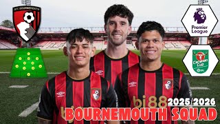 Afc Bournemouth 202526 Squad Full Players List, Positions, Numbers & Market Value