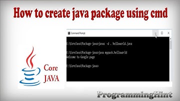 How to create package in core java using command prompt in windows?