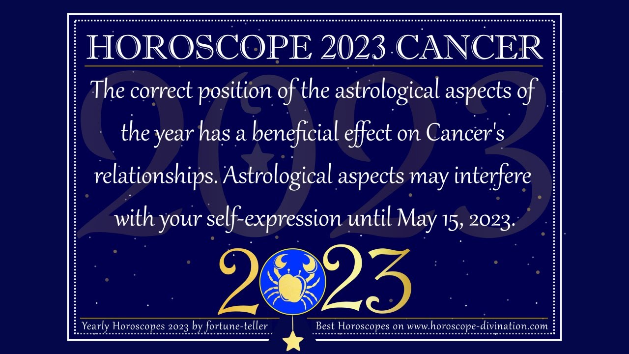 Horoscope 2023 Cancer 𝙇𝙤𝙫𝙚, 𝙃𝙚𝙖𝙡𝙩𝙝, 𝙈𝙤𝙣𝙚𝙮 & 𝘼𝙨𝙩𝙧𝙤𝙡𝙤𝙜𝙮 Horoscopes 2023