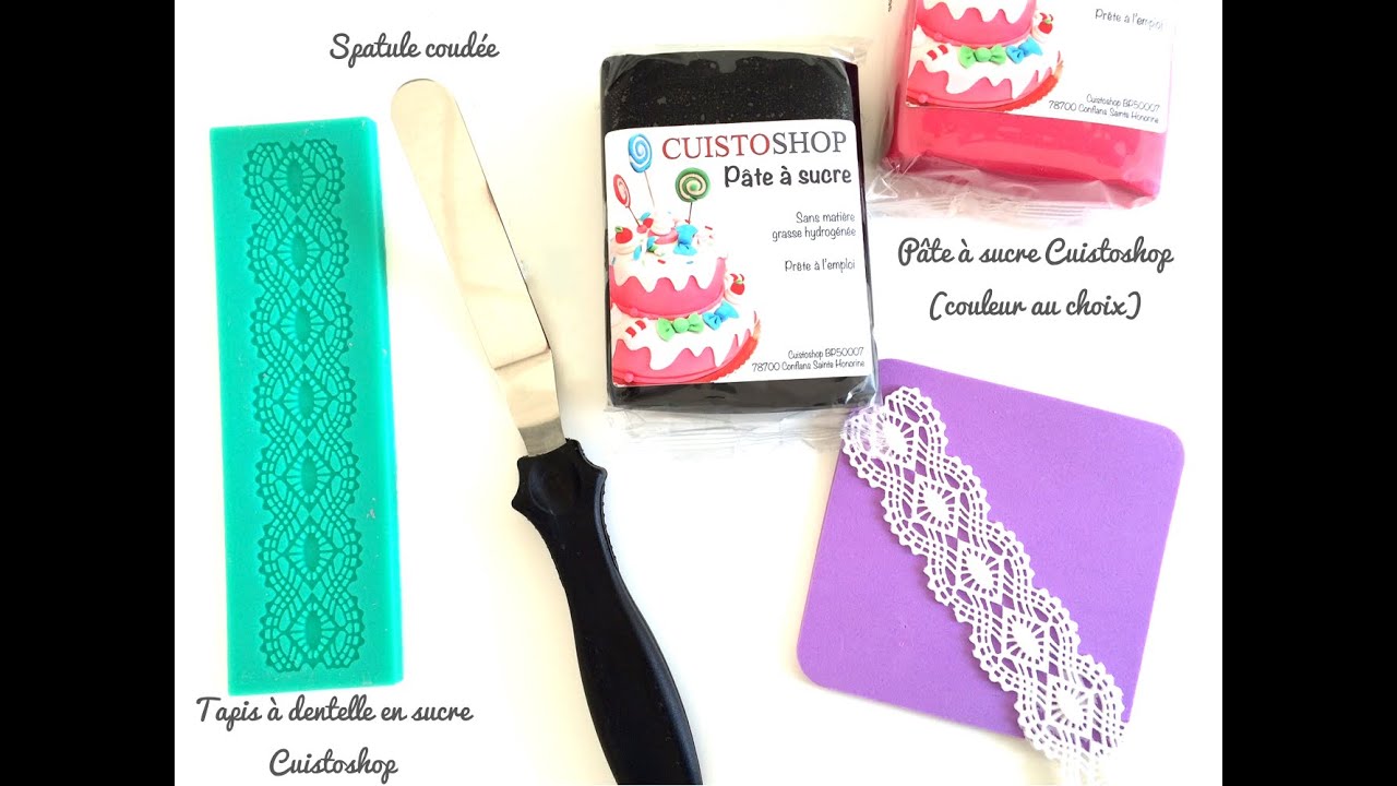 Dentelle En Sucre Avec De La Pate A Sucre Cuistoshop Youtube