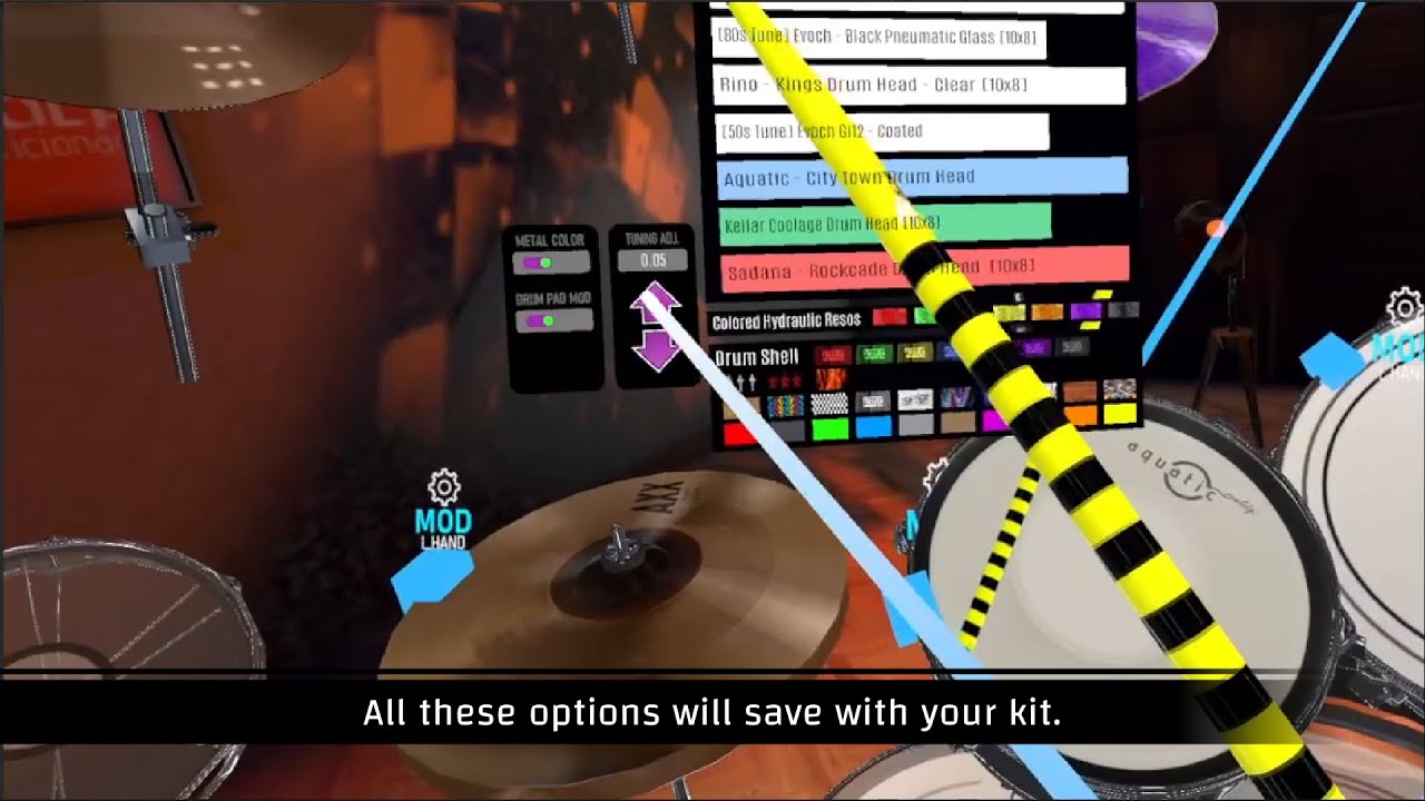 Game Trailers: VR Drums Ultimate Streamer (Features & Gameplay) Drum Simulator for PCVR & Meta Quest