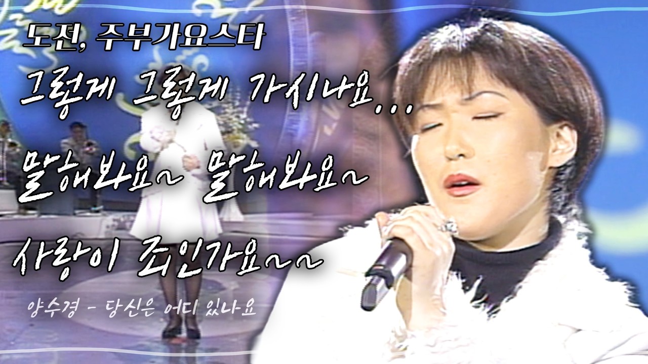 [주부가요스타] 마음대로 왔다가 마음대로... 그렇게 그렇게 가시나요... 말해봐요~ 말해봐요~ 사랑이 죄인가요~~ | KBS 1995.12.16