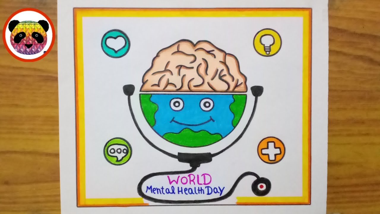 world mental health day drawing / world mental health day poster