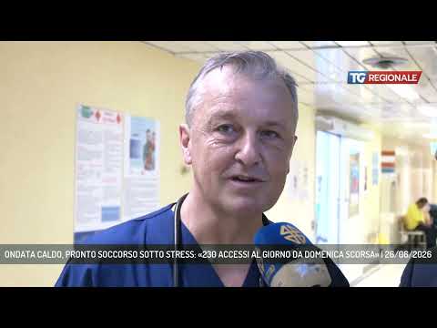 Video ONDATA CALDO, PRONTO SOCCORSO SOTTO STRESS: «230 ACCESSI AL GIORNO DA DOMENICA SCORSA» | 26/06/2026