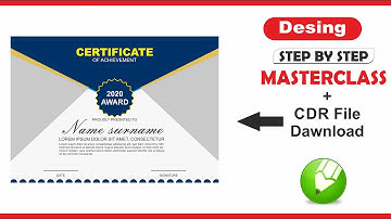 Certificate design in Coreldraw x7 step by step free download CDR 👇