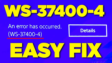 HOW TO FIX PS4 WS-37400-4 | PSN SIGN IN ERROR