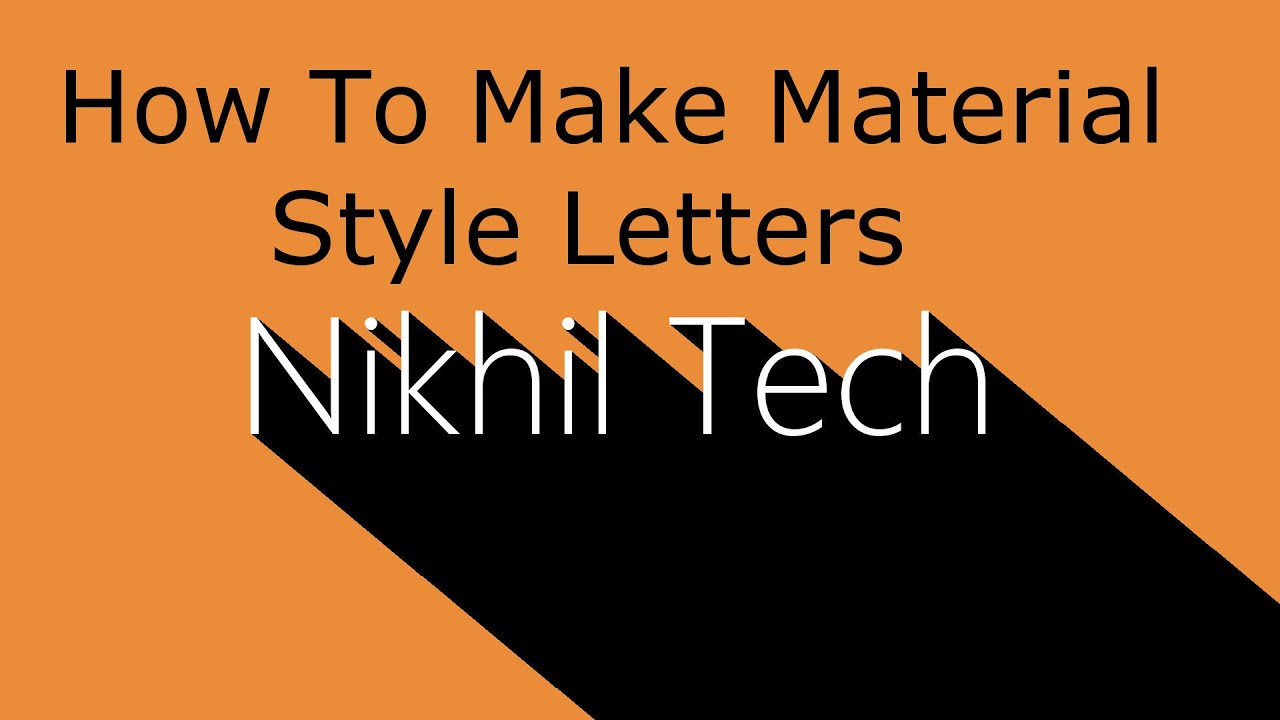 How To Make Material Style Letters Or Long Shadow Letters In GIMP - YouTube