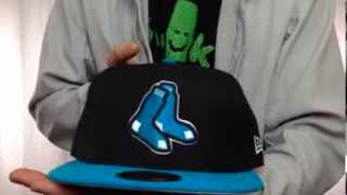 Red Sox 'ALT 2T-GAMMA' Black-Blue Fitted Hat by New Era