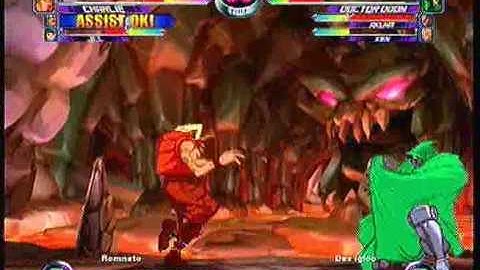 MvC2 Online (360): Brett (Cha/Jill/Tha) vs Das igloo (Ken/Doom/Aku) 15 .:11.18.09:.