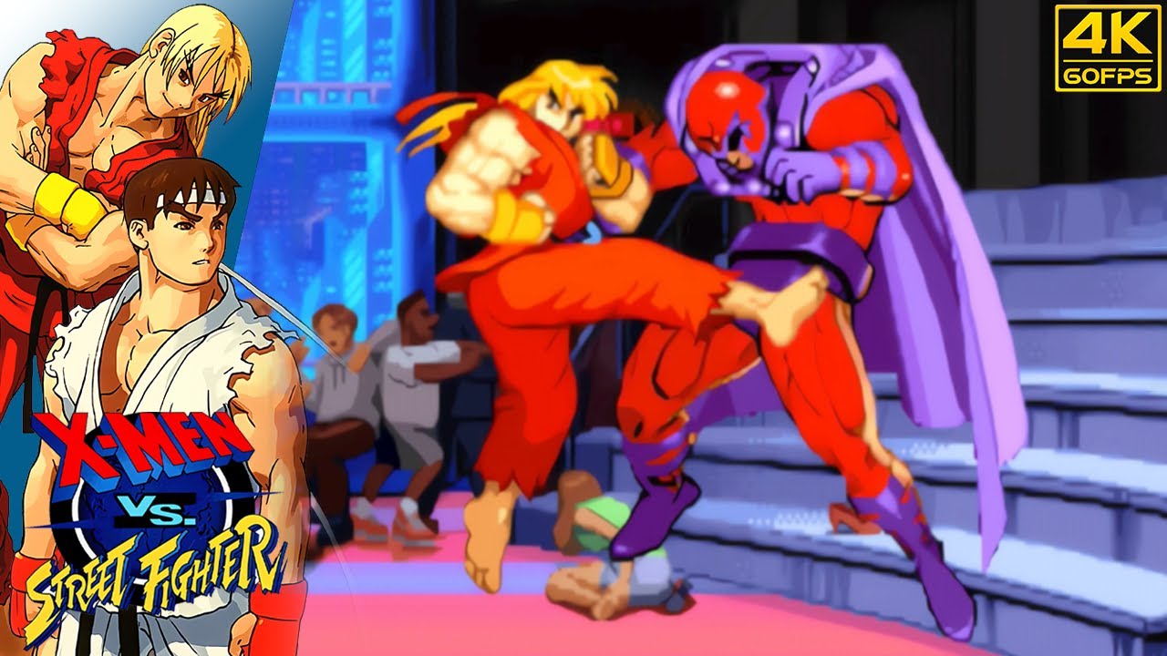 X-Men vs. Street Fighter - Ryu & Ken (Arcade / 1996) 4K 60FPS