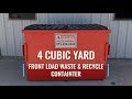 4 cubic yard front load dumpster for business waste and recycling bin  advantage waste disposal