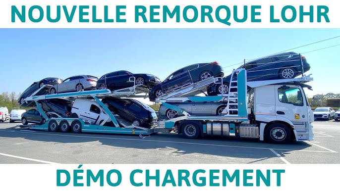 PORTE-VOITURES - CHARGEMENT CAMIONS SEMI REMORQUE 3 ESSIEUX - Transports  Rabouin - 
