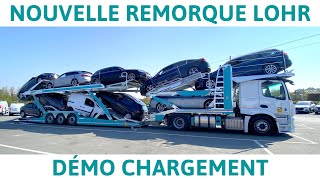 PORTEVOITURES : CHARGEMENT AVEC LA NOUVELLE REMORQUE LOHR