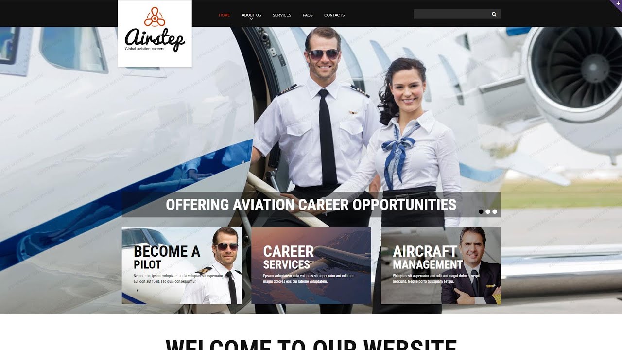 Private Airline Responsive Website Template by WT - 53700