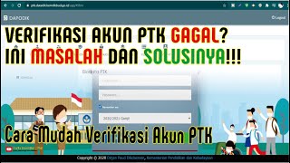 Begini Cara Mudah Verifikasi Akun PTK Dapodik 2021.a | Herie Bachtiar Rifai