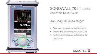 SONOWALL 70 Tutorial  - Adjusting the Dead Range  #ndt  #ultrasonictesting #nondestructivetesting