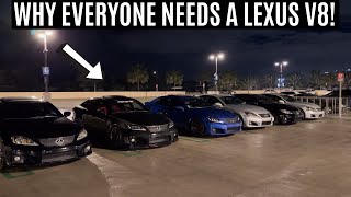 WHY EVERYONE NEEDS A LEXUS V8! Lexus ISF's & LC500 Double Feature @abc.garage