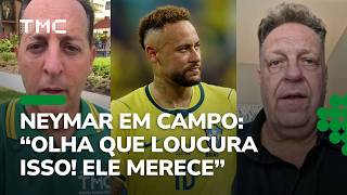 BENJA E CALIL REAGIRAM ASSIM! O momento em que Neymar entra APLAUDIDO em Escócia 0 x 3 Brasil
