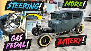 HOT ROD BUILD! Will the steering clear?? Gas Pedal, HIDDEN Battery and MORE! 1930 FORD MODEL A! by Puddin's Fab Shop 141,777 views 2 weeks ago 1 hour, 19 minutes