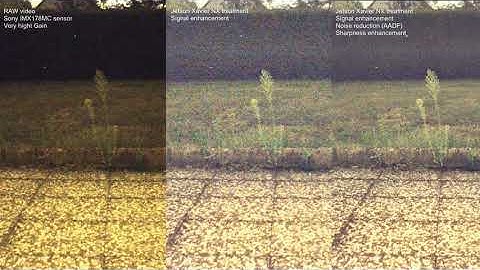 Very low light video enhancement using Nvidia Jetson Xavier NX or Jetson Nano