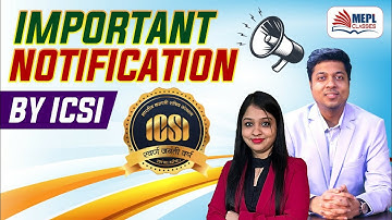 📣IMPORTANT NOTIFICATION  By ICSI For All  - MUST WATCH✅ | MEPL- Divya Agarwal