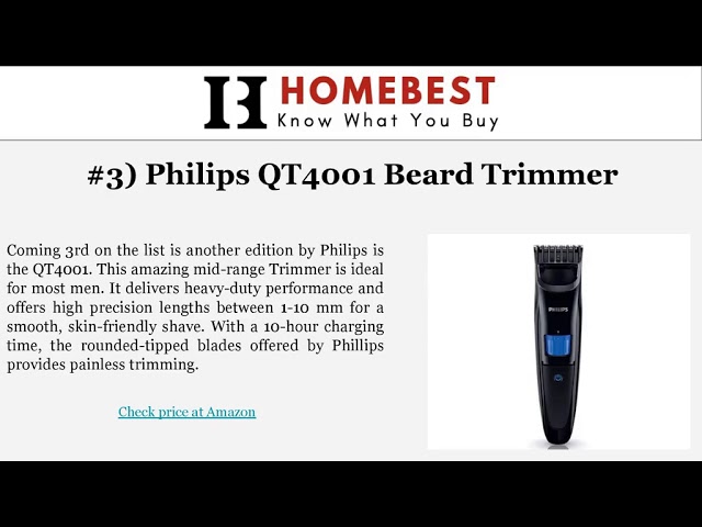 philips qt4001 charging time