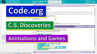 Code.org Lesson 15.1 Keyboard Input 2020 | Tutorial with Answers | C.S. Discoveries Unit 3