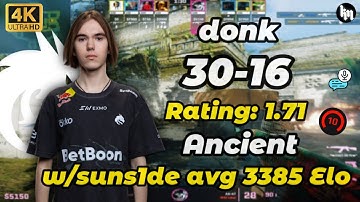 🔥donk (30-16) faceit avg 3385 Elo (Ancient) | Dec 22, 2025 #cs2 #donk