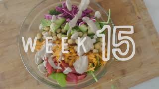 שבוע 15: סלט קשת עם ויניגרט בלסמי קרמי