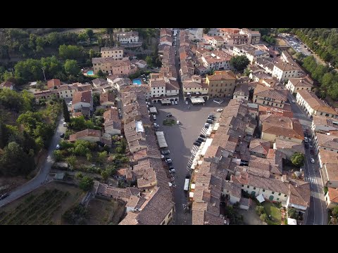 Greve in Chianti (Tuscany) by drone 4k