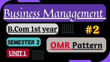 Business Management Unit 1 OMR Pattern Part 2