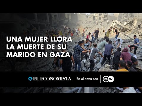 Una mujer llora la muerte de su marido en Gaza