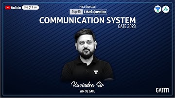 🔥1 Marks-Top 10 Communication System Questions for GATE 2023 | Kavindra Sir (AIR 92) #gate2023