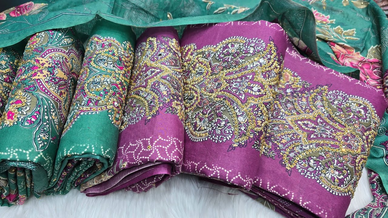 লুটপাট সেলে বিউটিফুল ডিজাইনের লাহোরি বুটিক থ্রি পিস । Lahore boutique three piece collection 