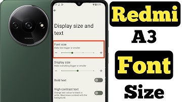 How to change font size in Redmi A3 || Redmi A3 me font size kaise change kare ||