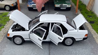 1:18 Mercedes-Benz W201 190E 1982, white - Norev [Unboxing]