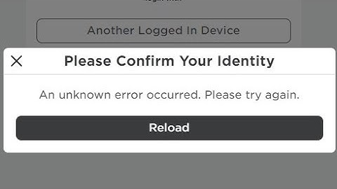 Fix roblox please confirm your identity an unknown error occurred. please try again pc or laptop
