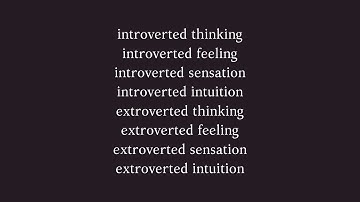 The 8 Jungian Cognitive Functions - Definitions