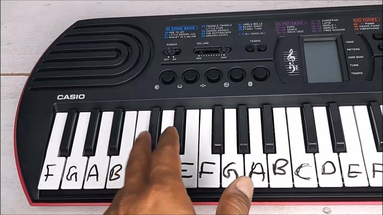 labeling of Casio SA 76 77 and 78 Identification of Keys YouTube