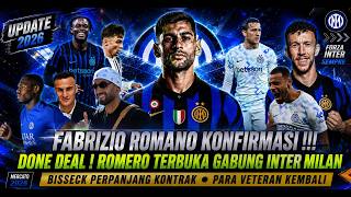 Download lagu DONE DEAL 🤝 Romero Terbuka Gabung Inter🔹Bisseck New Kontrak ✍️🔹3 Veteran Is Back 🔥 - Berita Inter 🔵⚫