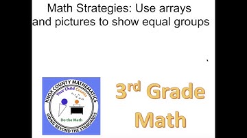 3rd Grade Lesson 2 Arrays and Pictures to show Equal Groups
