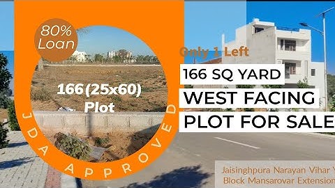 166 Sq Yard JDA Approved Plot On Sale In Narayan Vihar Y Block Mansarovar Extension ! Plot in Jaipur